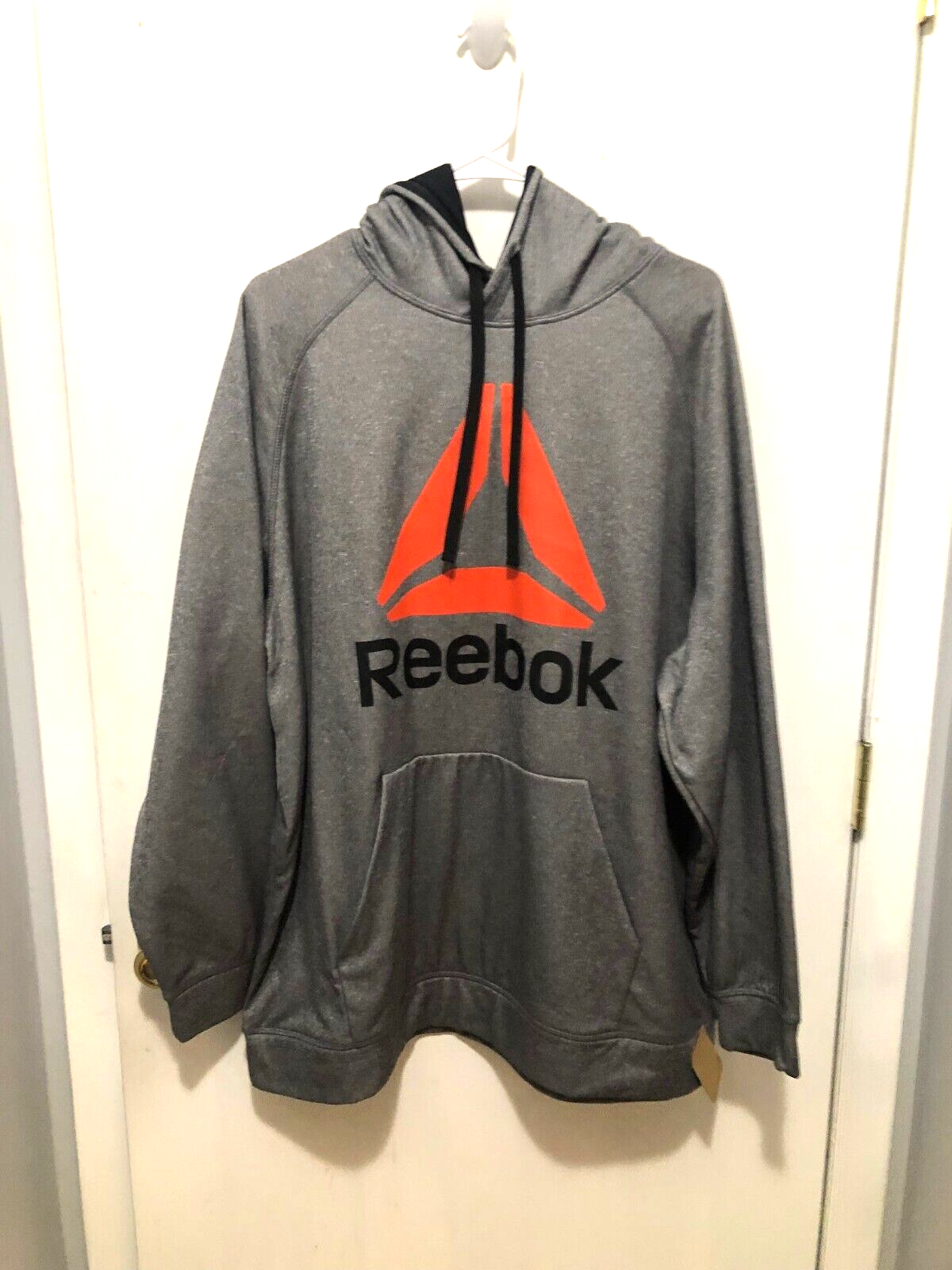 Primary image for NWT Reebok Mens 2XL Large Graphic Pullover Hoodie Fleece Lined Sweatshirt NEW