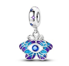 2024 New S925 Colorfull Butterfly Protection Charm for Bracelet and Necklace - £8.53 GBP