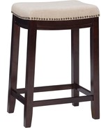 Fabric-Topped 24-Inch Linon Hampton Stool. - $934.69 MXN