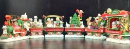 Danbury Mint Westie Dog Train Christmas Express Rail Set 6 pieces In Box... - £258.41 GBP