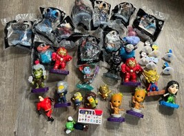 Large Lot Of Happy Meal Toys Mcdonalds 100 Years Anniversary Marvel Gold Minion - £14.86 GBP