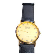 Geneve Classic Men&#39;s Quartz Wrist Watch 745906 Gold Face Stainless Steel... - €25,41 EUR