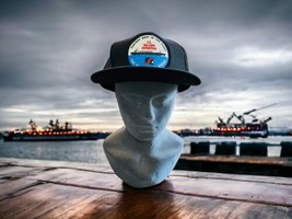 Fastest Ship In The Fleet SS Expedition Emblem Blue Foam Meshback SnapBack Hat - £18.43 GBP