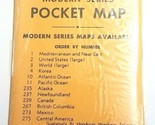 NOS Sealed Vintage 1950&#39;s Cram&#39;s Modern Series Pocket Map Newfoundland #... - $14.22