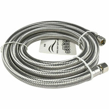 Stainless Steel Refrigerator/Ice Maker Hose 1/4&quot;x1/4&quot; Comp 6ft Water Sup... - $27.54