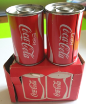 Coca Cola Collector Metal Can Salt and Pepper Shakers 7879 Vietnam - $12.86
