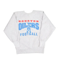 Vintage Houston Oilers Football Champion Reverse Weave Sweatshirt Mens M... - £121.42 GBP