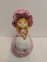 Vintage Sankyo made in japan Porcelain Rotating girl Rare Music Signing Box Doll - £11.45 GBP