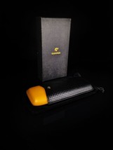 Black and Yellow  Leather Cigar Carrying Case NIB - $85.00