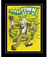 Vintage 1940s Green Bay Packers Title Town Football Poster Print Wall Ar... - $29.82 CAD+
