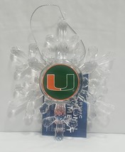 Miami Hurricanes Snowflake Ornament - NCAA - $12.60