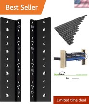 Robust Black 20U Rack Mount Rails with Multiple Mounting Holes - Quick S... - $77.99