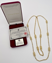 Camrose &amp; Kross JBK Jackie Kennedy Paperclip Crystal Double Necklace Vintage - £45.04 GBP