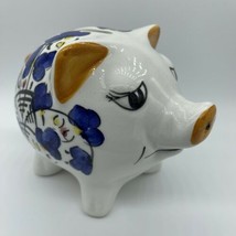 Vintage Piggy Bank Spain Hand Painted Porcelain Tierra - $45.00