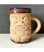 VIntage TIki Mug Paul Marshall Hawaiian Polynesian Light/Dark Brown Cup ... - $25.97 CAD