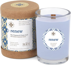 Seeking Balance Wood Wick Spa Candle Aromatherapy Candles, 6.5-Ounce, Renew: Sea - £27.22 GBP