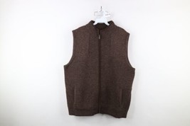 Vintage LL Bean Mens XL Heavyweight Merino Lambswool Ribbed Knit Sweater Vest - £99.53 GBP