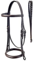 Fancy Stitched Hunter Bridle Laced Reins Snaffle English Horse Bridle 80... - $46.99