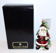 Christopher Radko Glass Santa Claus Millennium Cheer Christmas Ornament In Box - £46.82 GBP