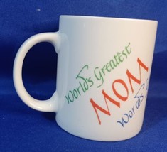 Vintage World&#39;s Greatest Mom Coffee Mug Cup White Blue Mother’s Day Gift - £11.10 GBP