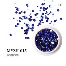 3D Nail Gem Colorful Rhinestone Acrylic AB Flat Nail Art #MYZH-015 - £5.90 GBP