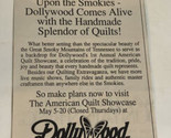 vintage Dollywood Print Ad Advertisement 1990 Pigeon Forge Tennessee Pa1 - $11.87