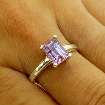 925 Sterling Silver Amethyst Ring Gemstone Stacking Ring Gift for her Amethyst P - £35.36 GBP