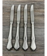 Oneida Dinner Knives Stainless Steel Morning Blossom Pattern Set Of 4 Vi... - £15.81 GBP