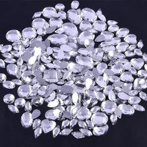300Pcs Sewing Gems Mixed Shapes Crystal Acrylic Sew On Rhinestones With 2 Holes  - £14.25 GBP
