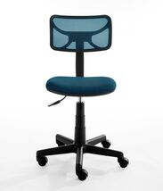 8.66" Task Chair with Swivel &amp; Adjustable Height, 225 Lb. Capacity, Blue - $57.27