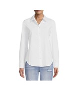 Time &amp; Tru Womens Classic White Dress Shirt Blouse Long Sleeve Button Up... - £17.36 GBP