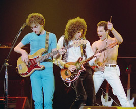 Queen Freddie Mercury barechested Brian May John Deacon guitars 16x20 Poster - £15.73 GBP
