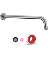16 Inch Shower Extension Arm Brushed Nickel L-Shaped Extra Long Shower A... - £22.08 GBP