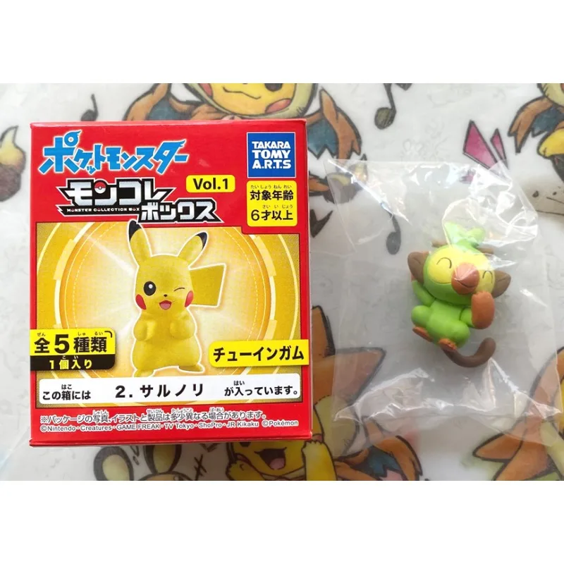 TOMY EMC Anime Pokemon Grookey Figures Boxed Special Style Animation Der... - $32.60