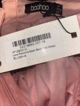 Boohoo Women&#39;s Pink Lace Paneled Open Back Midi Dress Size US 4 - £29.06 GBP