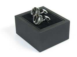 Men J.Valintin Cufflinks by Vitorofolo for French Cuff Shirt V35-2 Silver stones image 3