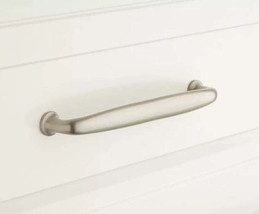 New 6&quot; Brushed Nickel Dinan Solid Brass Cabinet Pull by Signature Hardware - $15.95