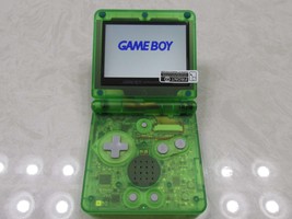 Refurbished Nintendo Gameboy Game Boy SP  Clear Transparent Green V5 Backlit LCD - £143.84 GBP