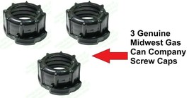 3 Three New Genuine Midwest Gas Diesel Black Screw Cap Collar For 1200 2300 5600 - £18.52 GBP