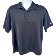 Nike Golf Polo Shirt Size L Black Sphere Dry - £16.96 GBP