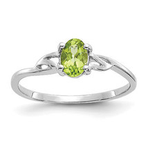 14k Gold Peridot Birthstone Ring XBR149 - $244.04