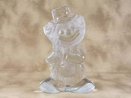 Viking Glass Crystal Satin Frost Happy Circus Clown Figurine Paperweight... - £29.75 GBP