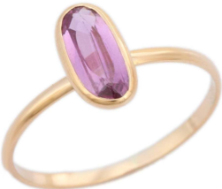 18K Yellow Gold Sapphire Ring - $549.50