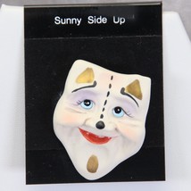 Roman Inc. Sunny Side Up Brooch Cat Pin Estate Jewelry - $11.75