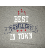 Best Griller In Town Americana Heather Grey Graphic T-Shirt Size XXXL - €8,38 EUR