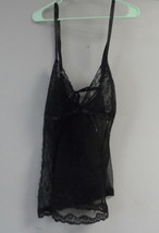 Adore Me Women&#39;s Lingerie Lace Mesh Babydoll 60012 Black Size Large - $271.07 MXN