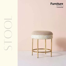 Furniture BoutiQ Bone Inlay Stool | Bone Inlay Furniture | Inlay Stool - £786.12 GBP
