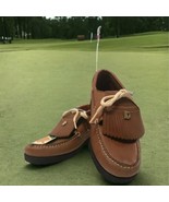Moccasin Moc Golf Shoes Vintage Dexter Kiltie D25181 Metal Spikes Women&#39;... - $763.10 MXN