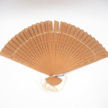 Vintage Women&#39;s Bamboo Wood Folding Fan With / White Tassel-
show origin... - £28.40 GBP