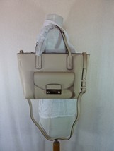 NWT FURLA Acero Beige Pebbled Leather Small Julia Tote Bag $368 - Made in Italy - £263.00 GBP